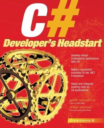 Couverture du livre « C# developer's headstart » de Michaelis Mark aux éditions Mcgraw-hill Education