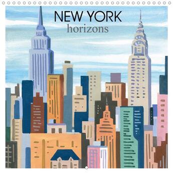 Couverture du livre « New york horizons calendrier mural 2020 300 300 mm square - quelques lignes quelques coule » de Baldet Andre aux éditions Calvendo