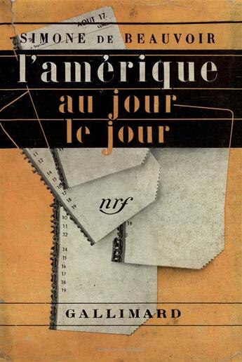 Couverture du livre « L'amerique au jour le jour - 1947) » de Simone De Beauvoir aux éditions Gallimard