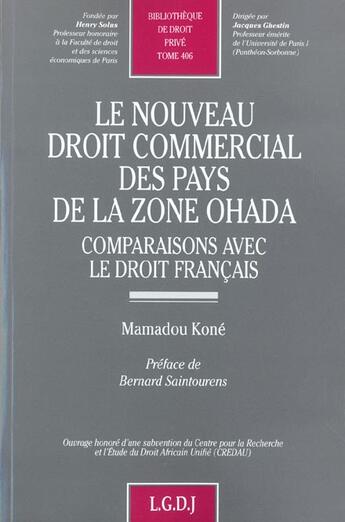 Couverture du livre « Nouveau droit commercial en afrique noire francophone (le) » de Mamadou Kone aux éditions Lgdj