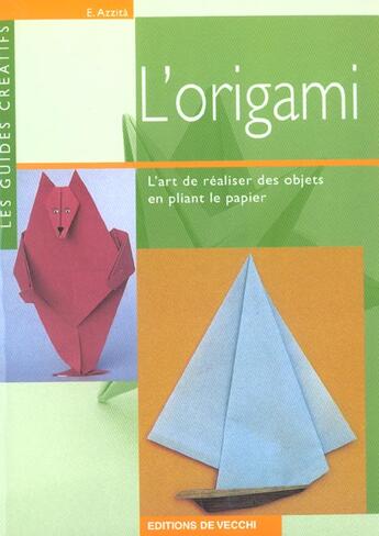 Couverture du livre « Origami (l) » de Azzita aux éditions De Vecchi