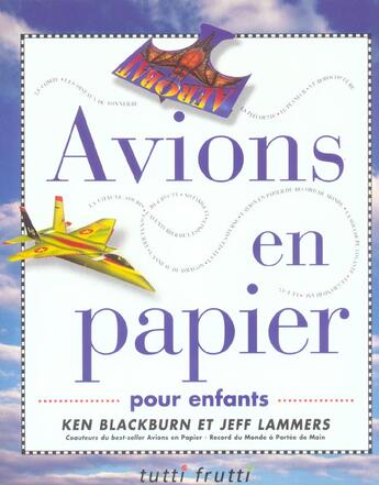 Couverture du livre « Avions en papier pour enfants » de Blackburn K aux éditions Tutti Frutti