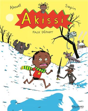 Couverture du livre « Akissi Tome 7 : faux départ » de Marguerite Abouet et Mathieu Sapin aux éditions Gallimard Bd