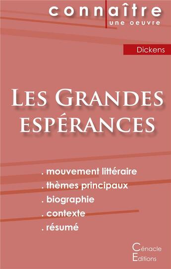 Couverture du livre « Les grandes espérances, de Charles Dickens » de  aux éditions Editions Du Cenacle