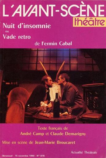 Couverture du livre « Nuit d'insomnie » de Fermin Cabal aux éditions Avant-scene Theatre