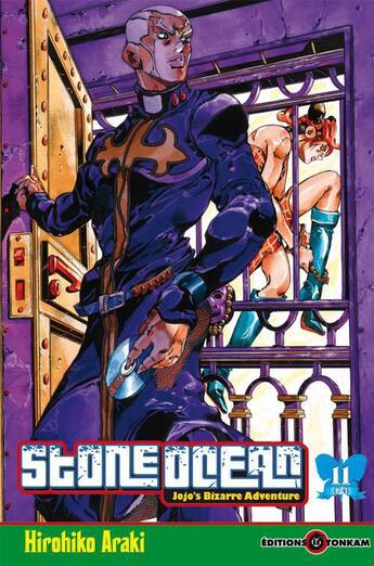 Couverture du livre « Jojo's bizarre adventure - saison 6 ; stone ocean Tome 11 » de Hirohiko Araki aux éditions Delcourt