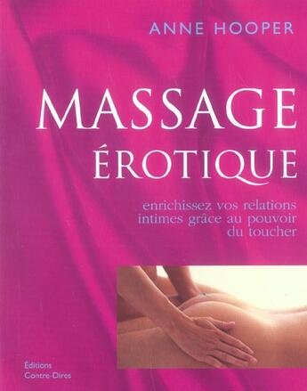 Couverture du livre « Massage erotique » de  aux éditions Contre-dires