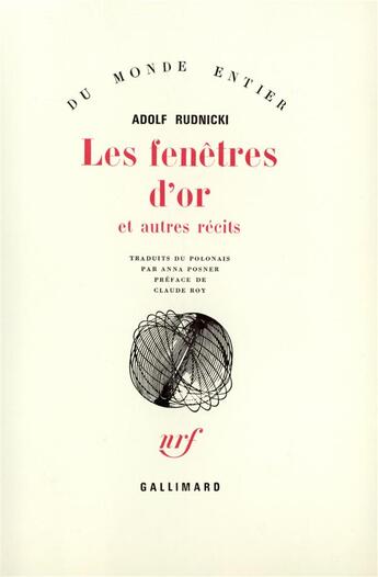 Couverture du livre « Les fenêtres d'or et autres récits » de Adolf Rudnicki aux éditions Gallimard