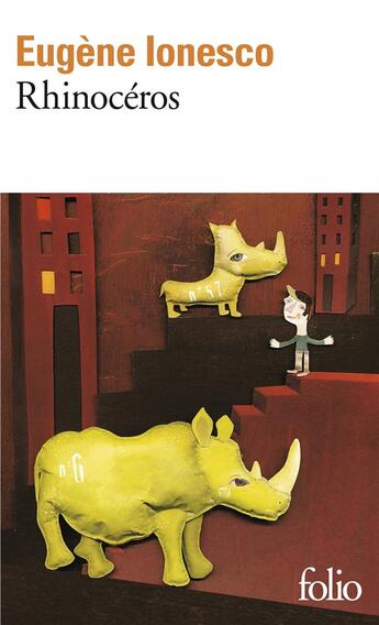 Couverture du livre « Rhinocéros » de Eugene Ionesco aux éditions Folio