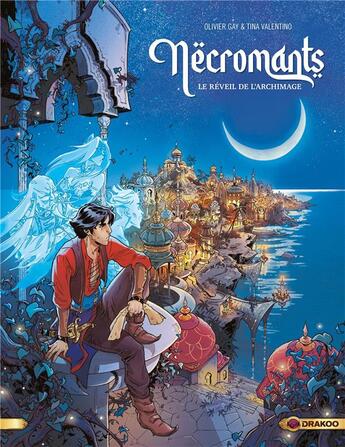 Couverture du livre « Nécromants Tome 1 : le réveil de l'archimage » de Tina Valentino et Oliver Gay aux éditions Drakoo