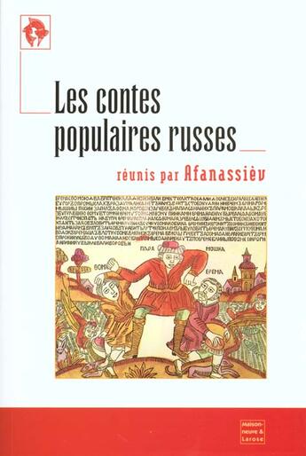 Couverture du livre « Les Contes Populaires Russes » de Afanassiev An aux éditions Maisonneuve Larose