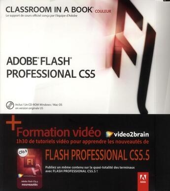 Couverture du livre « Flash Pro Cs 5.5+Formation Video2brain » de Press/Adobe aux éditions Pearson