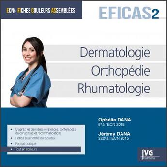 Couverture du livre « Ecni fiches eficas 2 dermatologie orthopedie rhumato » de A. Dan aux éditions Vernazobres Grego