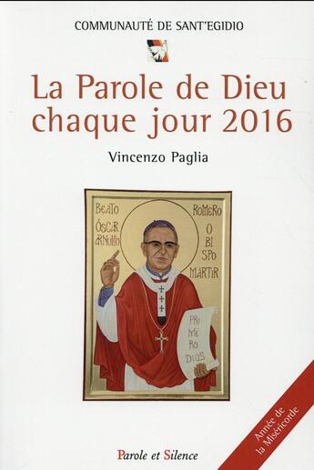 Couverture du livre « La Parole de Dieu 2016 » de Vincenzo Paglia aux éditions Parole Et Silence