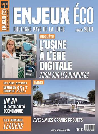 Couverture du livre « Enjeux éco 2018 ; l'usine à l'ère digitale » de  aux éditions Api Publications