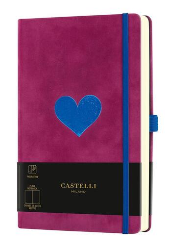 Couverture du livre « Carnet velluto grand format uni heart » de Castelli aux éditions Castelli Milano