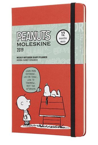 Couverture du livre « Agenda 2019 peanuts semainier grand format rouge » de  aux éditions Moleskine
