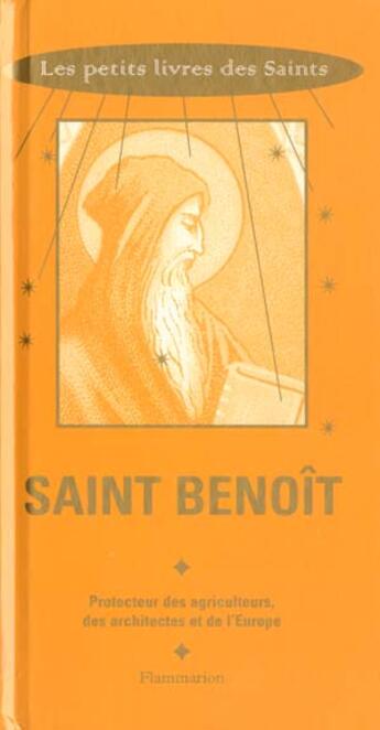 Couverture du livre « Saint benoit - protecteur des agriculteurs, des architectes, des cavaliers et de l'europe » de Pierre Chavot aux éditions Flammarion