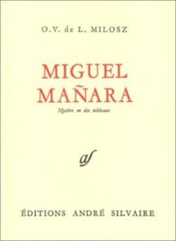 Couverture du livre « Oeuvre compléte (non massicoté), tome III : Miguel Manara, mystère en six tableau - Faust, traduction fragmentaire » de Oskar Wladis Aw De Lubicz Mi Osz aux éditions Rocher