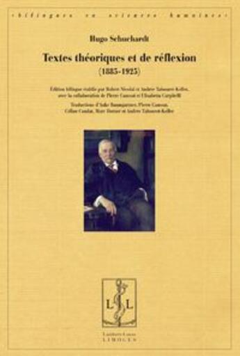 Couverture du livre « Textes théoriques et de réflexion (1885-1925) » de Hugo Schuchardt aux éditions Lambert-lucas