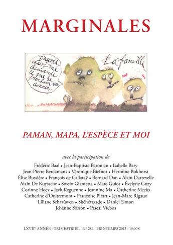 Couverture du livre « Paman,mapa,l'espece et moi » de Santoliquido G. aux éditions Ker Editions