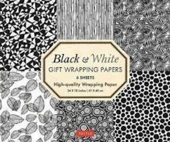 Couverture du livre « Black & white gift wrapping papers 6 sheets » de  aux éditions Tuttle