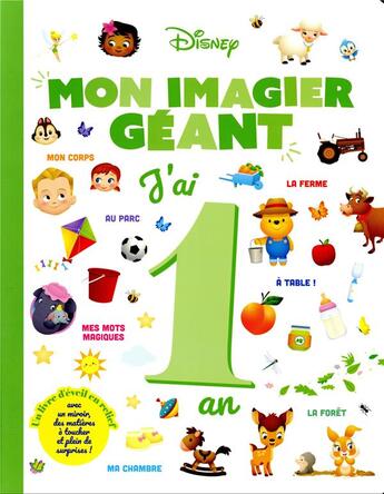 Couverture du livre « Disney baby - mon imagier geant - j'ai 1 an » de  aux éditions Disney Hachette