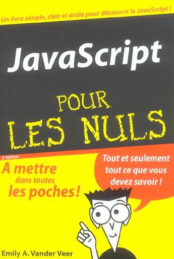 Couverture du livre « Javascript (2e édition) » de Emily Vander Veer aux éditions First Interactive