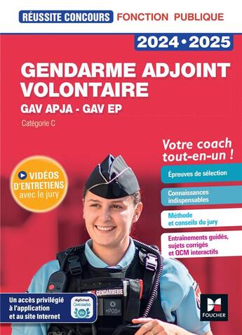 Couverture du livre « Réussite Concours - Gendarme adjoint volontaire - APJA et EP- 2024-2025 - Préparation complète » de Valerie Beal et Philippe Alban aux éditions Foucher