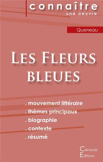 Couverture du livre « Les fleurs bleues, de Raymond Queneau » de  aux éditions Editions Du Cenacle