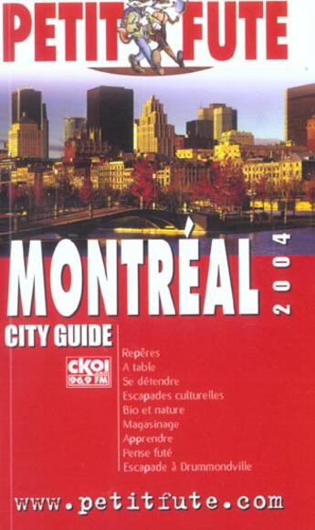 Couverture du livre « MONTREAL (édition 2004) » de Collectif Petit Fute aux éditions Le Petit Fute