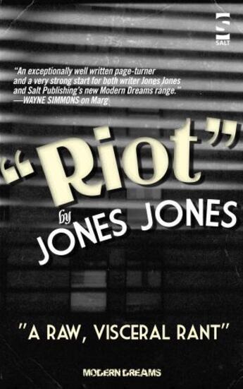 Couverture du livre « Riot » de Jones Jones aux éditions Salt Publishing Limited