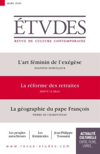 Couverture du livre « Etudes 4269 - mars » de  aux éditions Ser