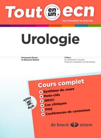 Couverture du livre « Urologie » de Emmanuel Ravier et Edouard Robine aux éditions Estem