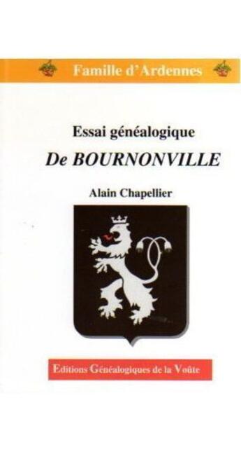 Couverture du livre « Essai généalogique de Bournonville » de Chapellier Alain aux éditions Egv