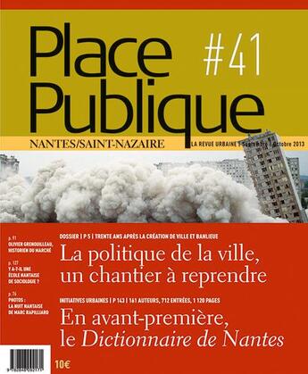 Couverture du livre « Place publique nantes saint-nazaire n 41 » de  aux éditions Joca Seria