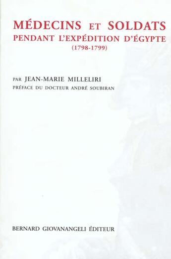 Couverture du livre « Medecins et soldats » de Jean-Marie Milleliri aux éditions Bernard Giovanangeli