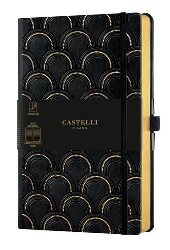 Couverture du livre « Carnet copper and gold grand format ligne art deco gold » de Castelli aux éditions Castelli Milano