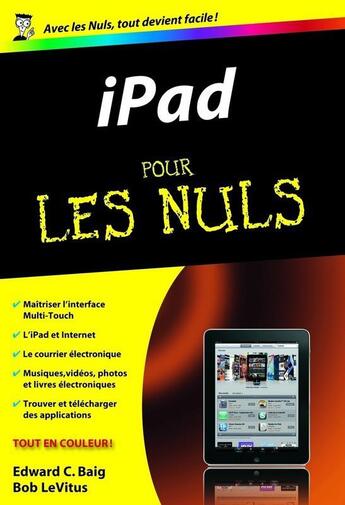 Couverture du livre « IPad poche pour les nuls » de Edward C. Baig aux éditions First