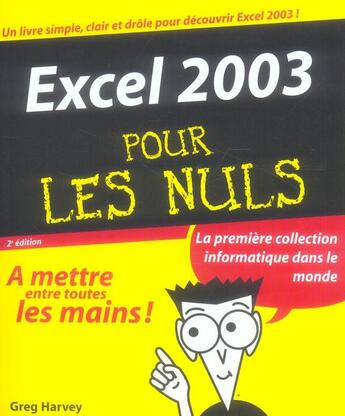 Couverture du livre « Excel 2003 pour les nuls (2e édition) » de Greg Harvey aux éditions First Interactive