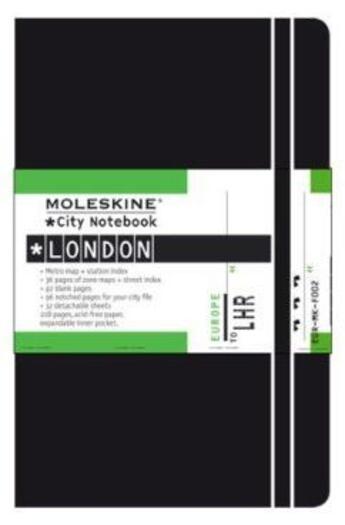 Couverture du livre « City notebook londres poche couv. rigide noir » de Moleskine aux éditions Moleskine