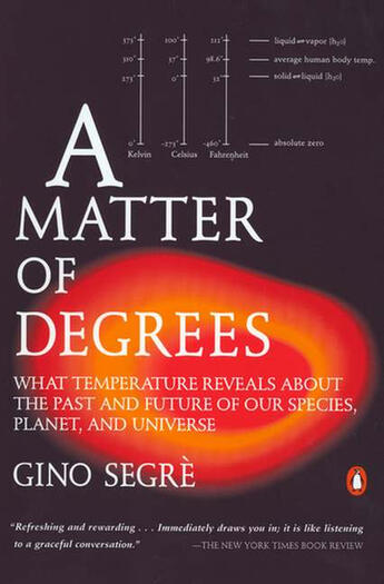 Couverture du livre « A Matter of Degrees » de Segre Gino aux éditions Penguin Group Us