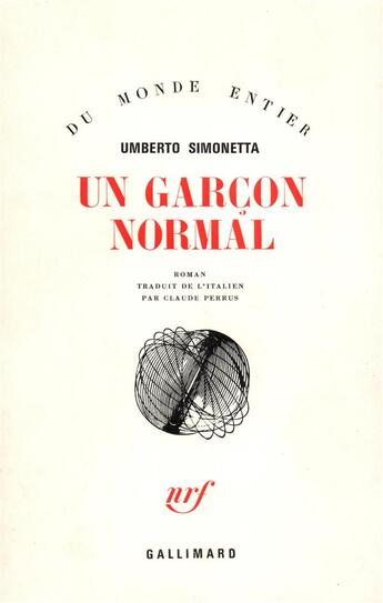 Couverture du livre « Un Garcon Normal » de Simonetta Umber aux éditions Gallimard