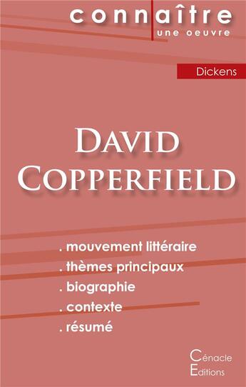 Couverture du livre « David Copperfield, de Charles Dickens » de  aux éditions Editions Du Cenacle