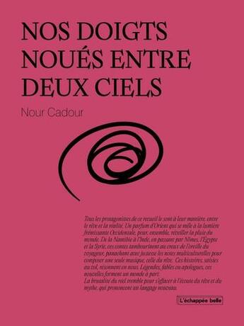 Couverture du livre « Nos doigts noués entre deux ciels » de Nour Cadour aux éditions L'echappee Belle