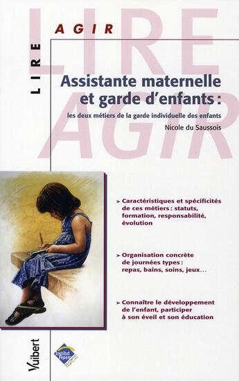 Couverture du livre « Assistant maternel et garde d'enfant » de Nicole Du Saussois aux éditions Vuibert