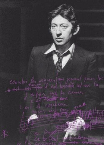 Couverture du livre « Les manuscrits de Serge Gainsbourg ; brouillons, dessins et inédits » de Laurent Balandras aux éditions Textuel