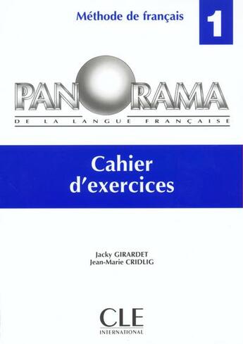 Couverture du livre « Panorama 1 cahier exercice version euros » de Girardet/Cridlig aux éditions Cle International