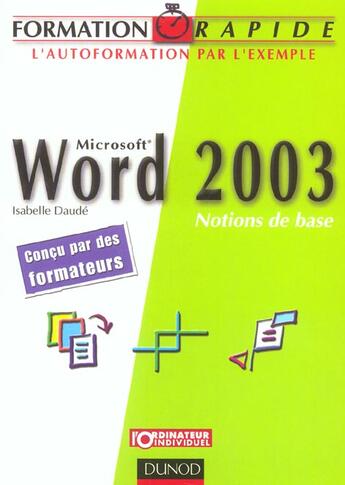 Couverture du livre « Word 2003 - Notions De Base » de Daude aux éditions Dunod