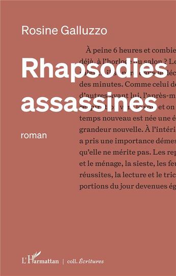 Couverture du livre « Rhapsodies assassines » de Rosine Galluzzo aux éditions L'harmattan